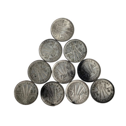 Lot of 10 Australian Threepence Coins | 50% Silver Post-WWII Collection #64292-35
