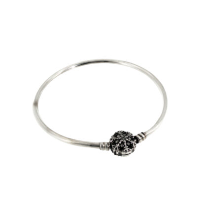 Pandora Sterling Silver Snowflake Bangle | 18cm | Genuine Pandora Bracelet #70828