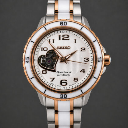 Seiko Sportura Automatic | 4R38-00T0 | 38mm | Sapphire Crystal | Ceramic & Steel Bracelet #70542