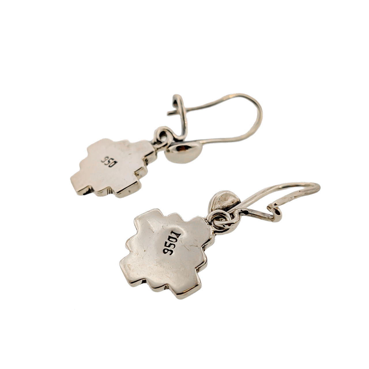 Silver Peruvian Chakana Drop Earrings Handcrafted Andean Cross #70037 Silver Peruvian Chakana Drop Earrings Handcrafted Andean Cross #70037 - Image 4