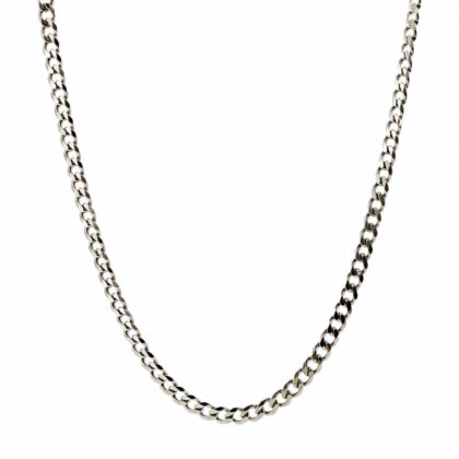 Sterling Silver Cuban Curb Link Chain Necklace | Hallmarked 925 Italy #70604