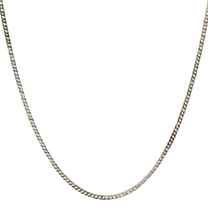 The Top 10 Necklace Link Types Sterling Silver Curb Link Chain Necklace | 60cm | 9.2g #70593