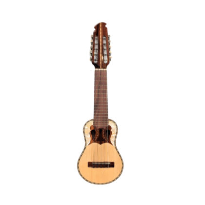 Traditional Charango 10 String Instrument | Mini Guitar | Andean Folk | Includes Case | Carved Scenic Back #70546