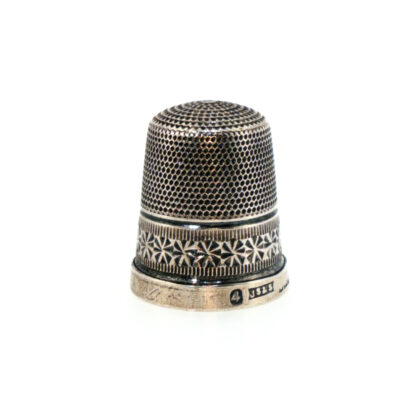 Antique Silver Plated Thimble No.4 | James Swan & Son | Birmingham 1921 | 3.7g #69866