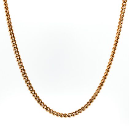 Monty's Vintage 9ct Rose Gold Curb Link Fob Chain #70627