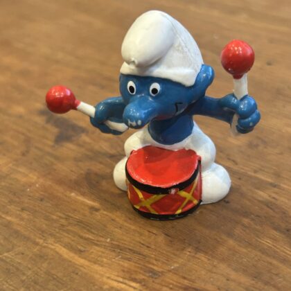 Vintage Drummer Smurf PVC Figure | Peyo Schleich | Music Smurfs #70581-2