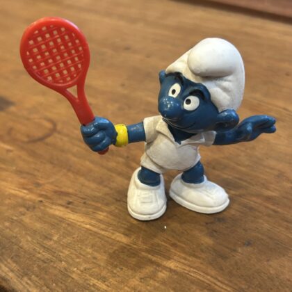 Vintage Tennis Smurf PVC Figure | Peyo Schleich 1978 | Sport Smurfs #70581-1