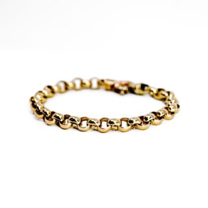 Monty's 10ct Yellow Gold Belcher Bracelet 17.8g | 21cm | 7mm Wide Links #70183