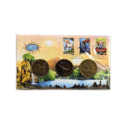 Monty's 2011 Mythical Creatures Unicorn Mermaid Fairy 3 Medallion PNC Cover | Australia Post Collectible #64292-53