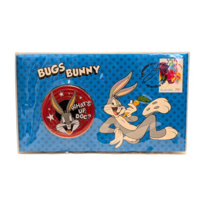 Monty's 2015 Looney Tunes Bugs Bunny Medallion & Stamp Cover | What's Up Doc? | Australia Post PNC #64292-51