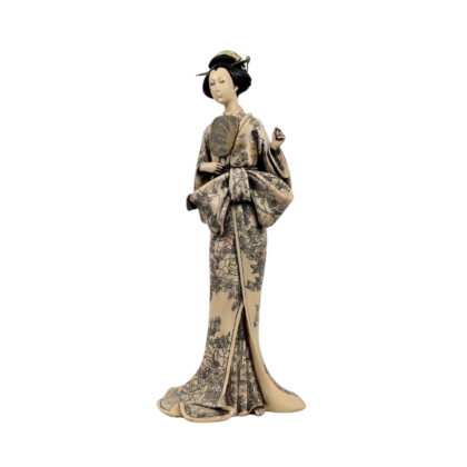 Monty's Japanese Okimono Geisha Statue | 36cm Resin Figurine | Holding Mirror | Oriental Décor #71230