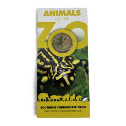 2012 $1 Southern Corroboree Frog Coloured Uncirculated Coin | Animals of the Zoo Series #71301-19