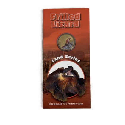 2009 RAM $1 Frilled Lizard Coloured Uncirculated Coin | Land Series Carded #71301-22