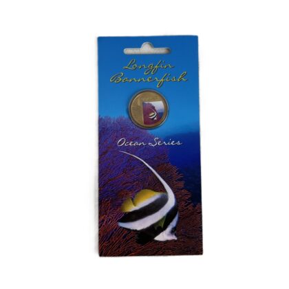 2007 $1 Longfin Bannerfish Coloured Uncirculated Coin | Ocean Series Carded #71301-3