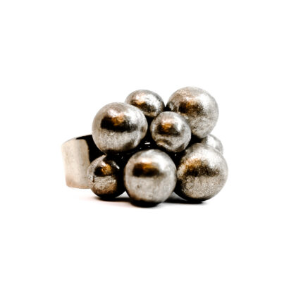 950 Silver Free-Moving Bauble Ring | Adjustable Size | Hallmarked 950 | 15.6g #70805