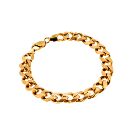 Monty's 9ct Yellow Gold Heavy Curb Link Bracelet | Solid Gold | 46.7g | 22cm #71058