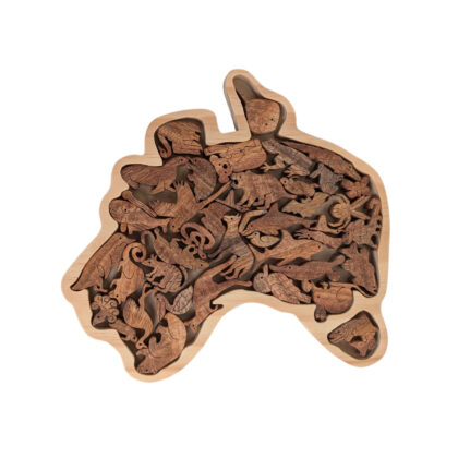 Australian Animal Wooden Jigsaw Puzzle | Handcrafted Wildlife Puzzle | Australia Shaped #71032