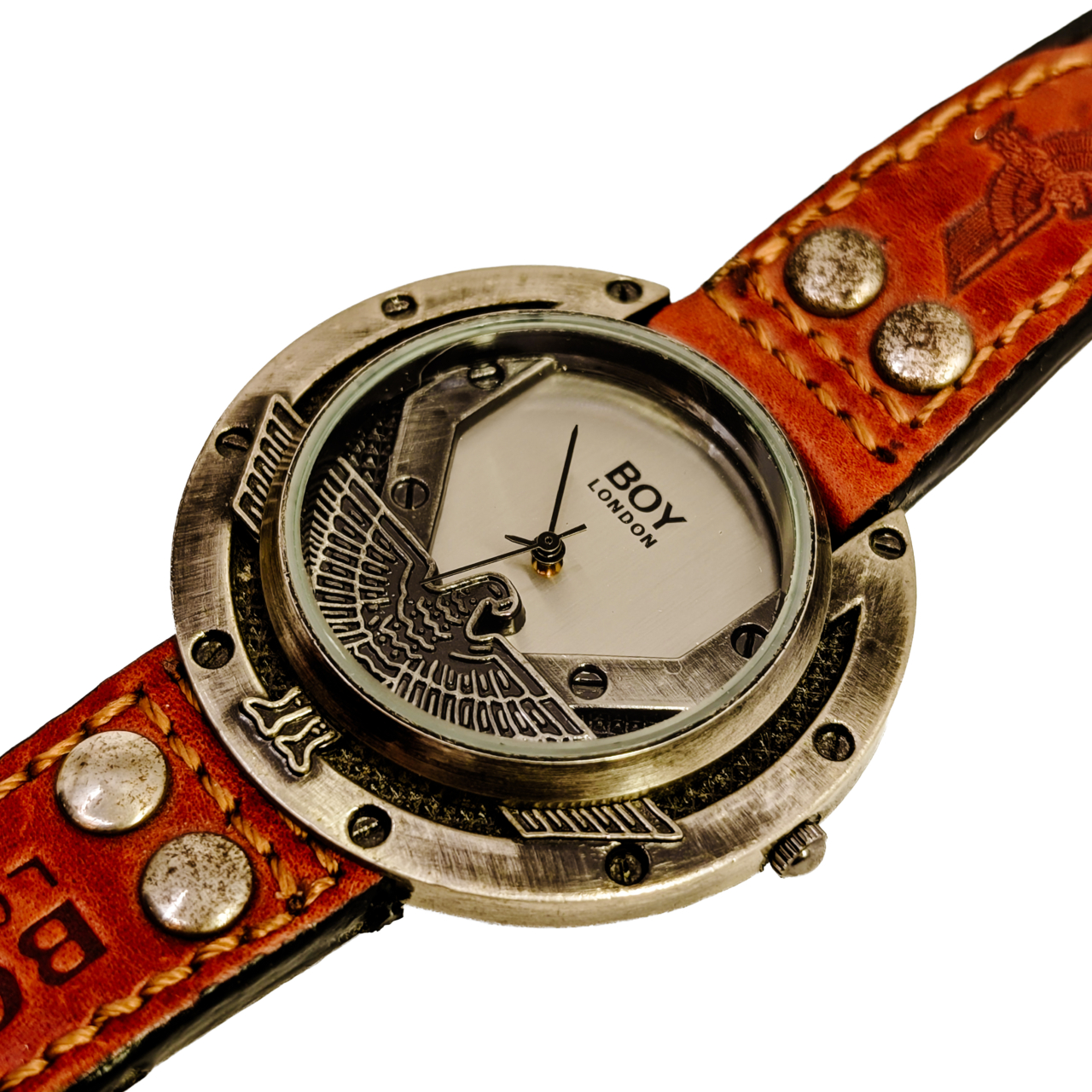 BOY London Men's Quartz Watch | 43mm | Eagle Dial | Brown Leather Strap #71481 BOY London Men's Quartz Watch | 43mm | Eagle Dial | Brown Leather Strap #71481 - Image 5