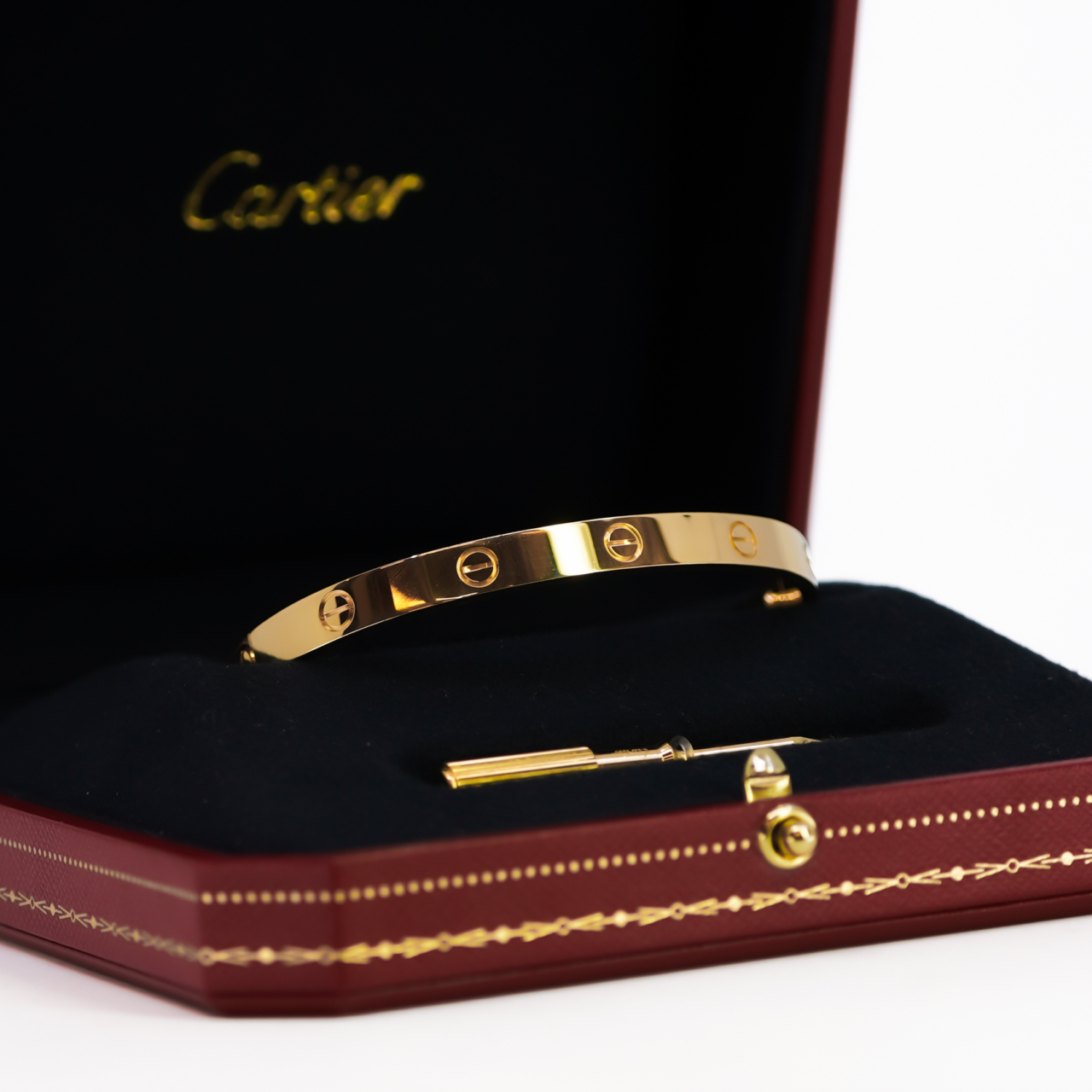Cartier Love Bracelet 18ct Yellow Gold Size 19 Full Set Receipt COA Box #70999 Cartier Love Bracelet 18ct Yellow Gold Size 19 Full Set Receipt COA Box #70999 - Image 4