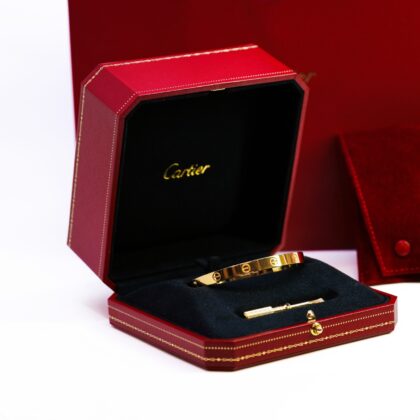 Monty's Cartier Love Bracelet 18ct Yellow Gold Size 19 Full Set Receipt COA Box #70999