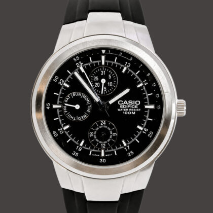 Casio Edifice EF-305 Stainless Steel Multi-Dial Watch | 40mm Black Dial #70814