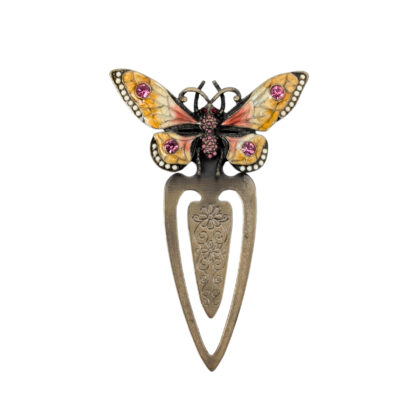 Christiana Butterfly Bookmark | Hand Painted Enamel & Crystal #71001