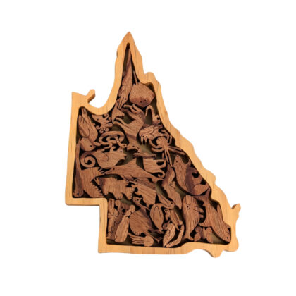 Handcrafted Queensland Australia Wooden Animal Puzzle | Timber Jigsaw Wall Art | Australian Wildlife #71032-1