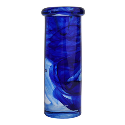 Kosta Boda Atoll Blue Art Glass Candle Holder | Anna Ehrner | Swedish Crystal | 15cm #71222-7