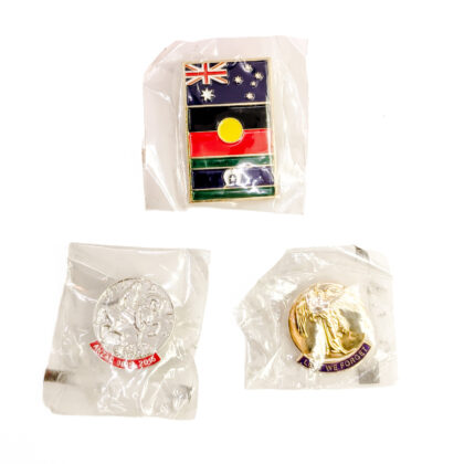 Set of 3 Australian Commemorative Pins | ANZAC | Lest We Forget | Australian & Aboriginal Flags #71231-20