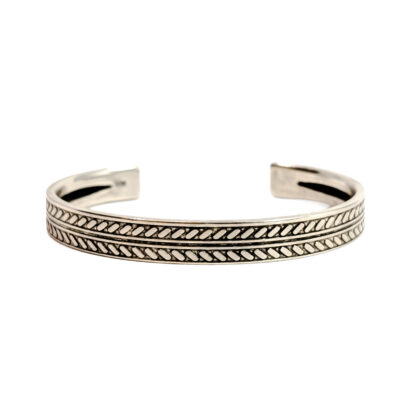 Silver-Plated Adjustable Cuff Bangle | 8.6mm | 25.3g #70808