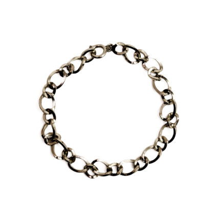 Sterling Silver Alternating Curb Link Bracelet | 18cm | 9.1g #71257