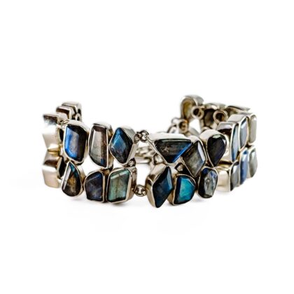 Monty's Sterling Silver Labradorite Bracelet | Natural Labradorite #71005