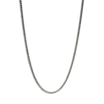 Sterling Silver Round Curb Link Chain Necklace | 55cm | 4.2mm #71238