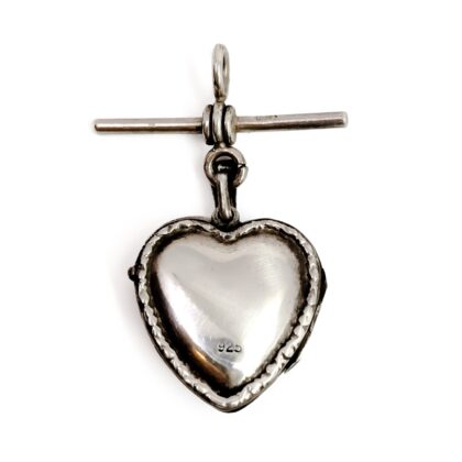 Sterling Silver T-Bar Heart Locket Pendant | 925 | 3.9g #70807-1