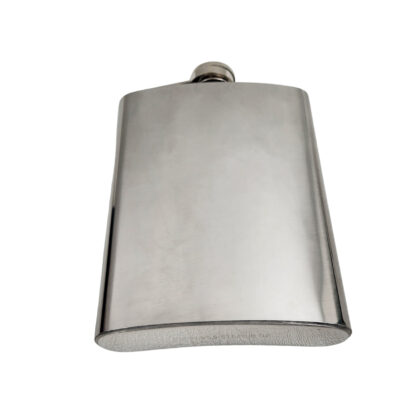 8oz Stainless Steel Hip Flask | Silver Finish | Brand New #71036