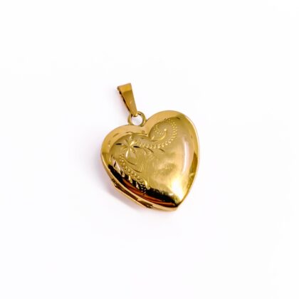 Monty's Vintage 9ct Yellow Gold Heart Locket Pendant | Hallmarked 375 | 16mm | 1.8g #71474