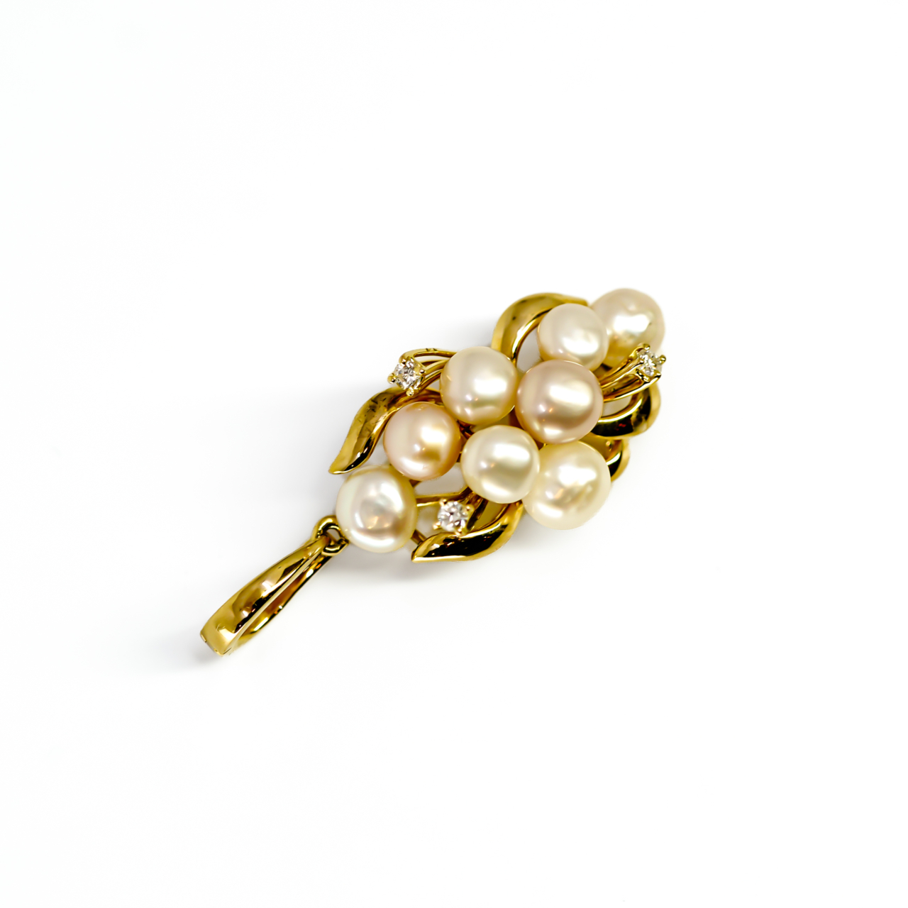 14ct Yellow Gold Pearl and Diamond Enhancer Pendant #70799 14ct Yellow Gold Pearl and Diamond Enhancer Pendant #70799 - Image 9