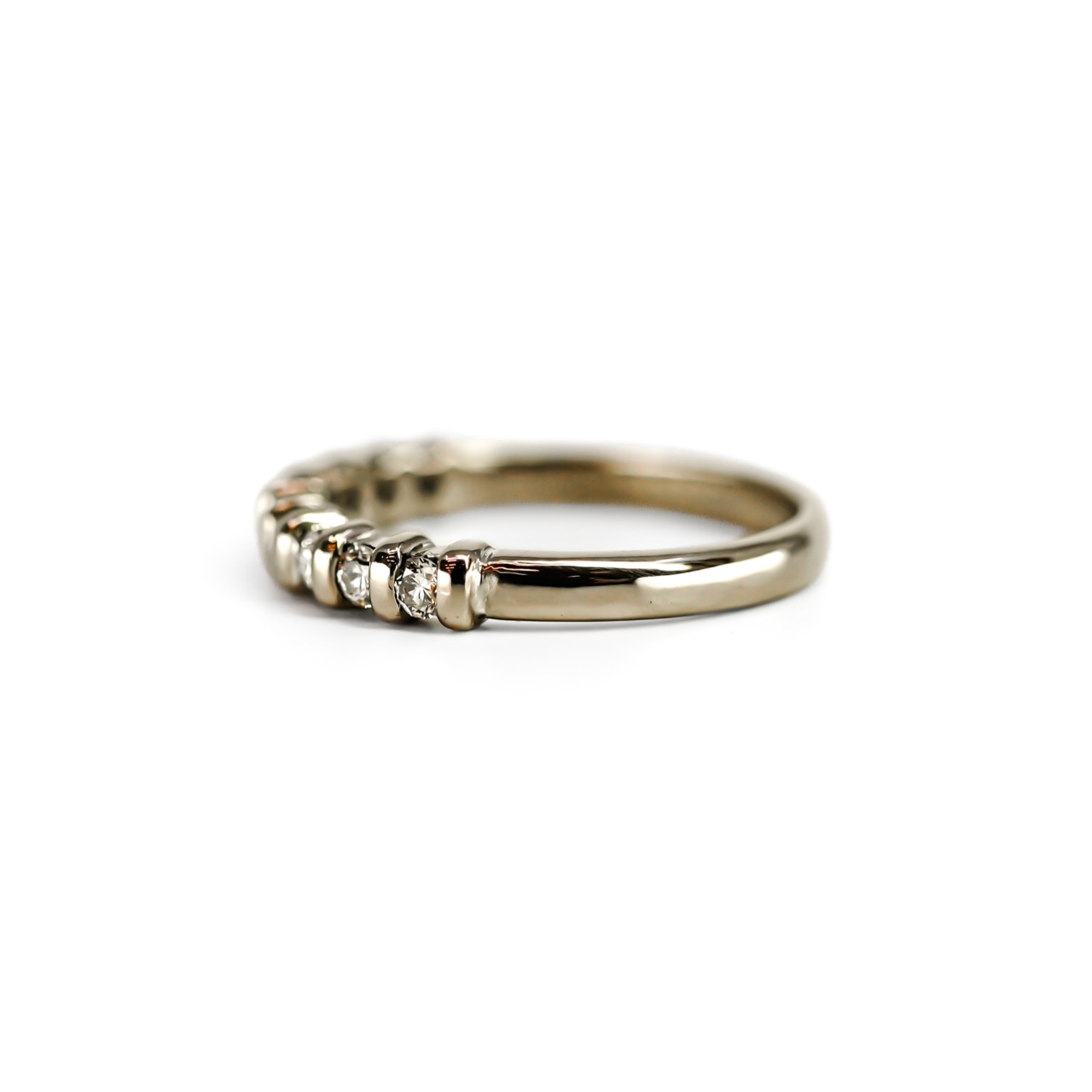 18ct White Gold Diamond Eternity Ring Band Size I1/2 #71249 18ct White Gold Diamond Eternity Ring Band Size I1/2 #71249 - Image 5