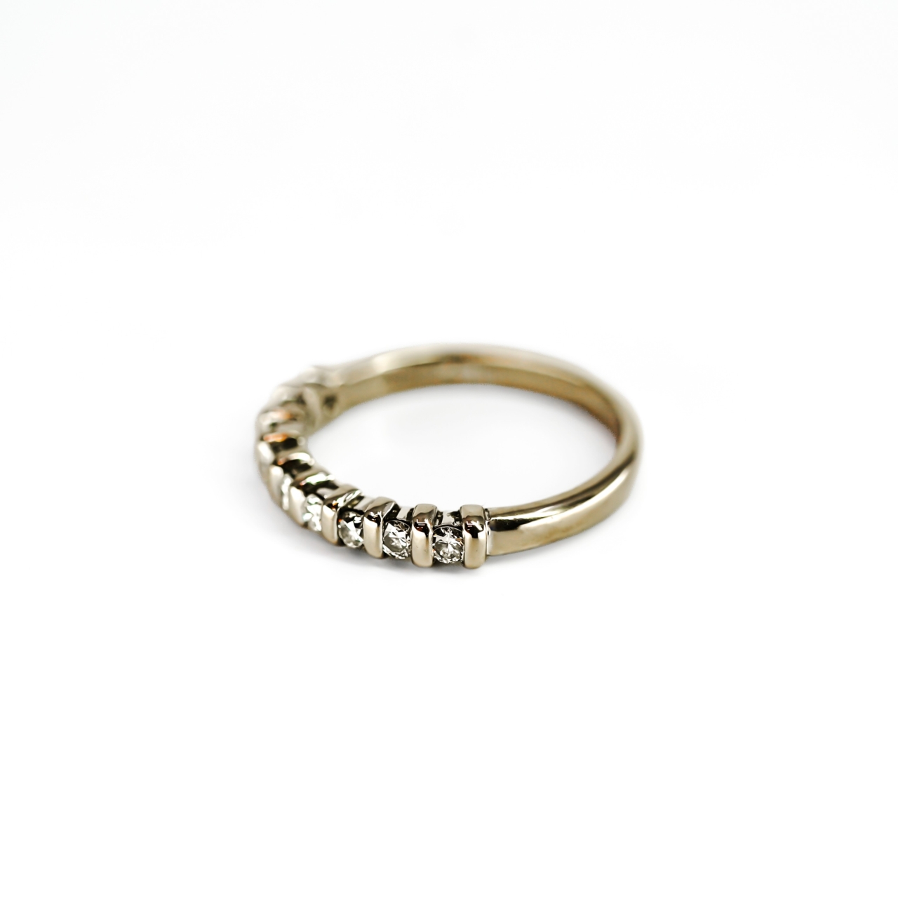 18ct White Gold Diamond Eternity Ring Band Size I1/2 #71249 18ct White Gold Diamond Eternity Ring Band Size I1/2 #71249 - Image 6