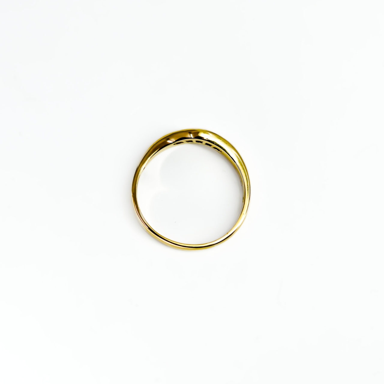 18ct Yellow Gold 3.5mm wide Diamond Curved Ring Band Size P1/2 #71323 18ct Yellow Gold 3.5mm wide Diamond Curved Ring Band Size P1/2 #71323 - Image 8