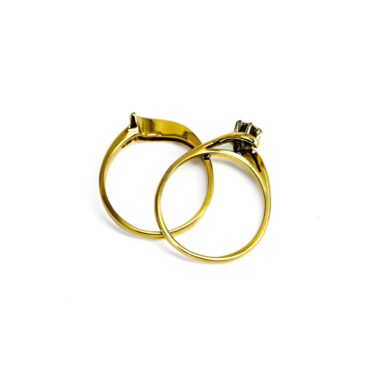 18ct Yellow Gold Diamond Two Ring Set Size P #71324 18ct Yellow Gold Diamond Two Ring Set Size P #71324 - Image 12