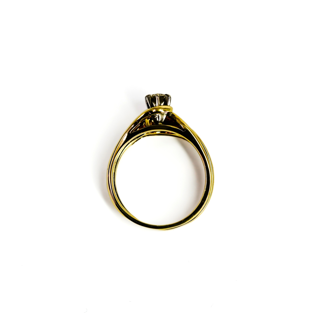 18ct Yellow Gold Diamond Two Ring Set Size P #71324 18ct Yellow Gold Diamond Two Ring Set Size P #71324 - Image 6