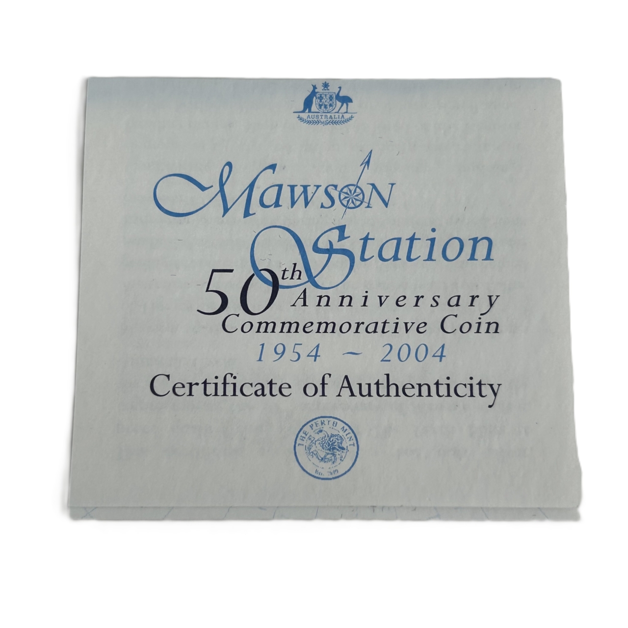2004 Australian Antarctic Territory Mawson Station 50th Anniversary $1 Silver Proof Coin | The Perth Mint #71672 2004 Australian Antarctic Territory Mawson Station 50th Anniversary $1 Silver Proof Coin | The Perth Mint #71672 - Image 6