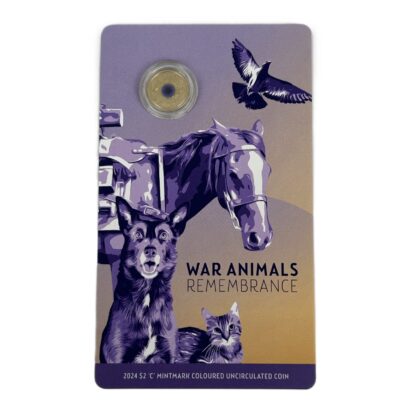 Monty's 2024 Australian $2 War Animals Remembrance Coin | C Mintmark | Coloured Uncirculated #71378
