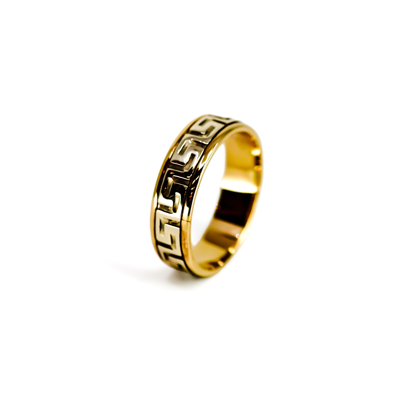9ct Two-Tone Gold Greek Key / Meander Ring | 7.6g | Size X 1/2 #71253 9ct Two-Tone Gold Greek Key / Meander Ring | 7.6g | Size X 1/2 #71253 - Image 4