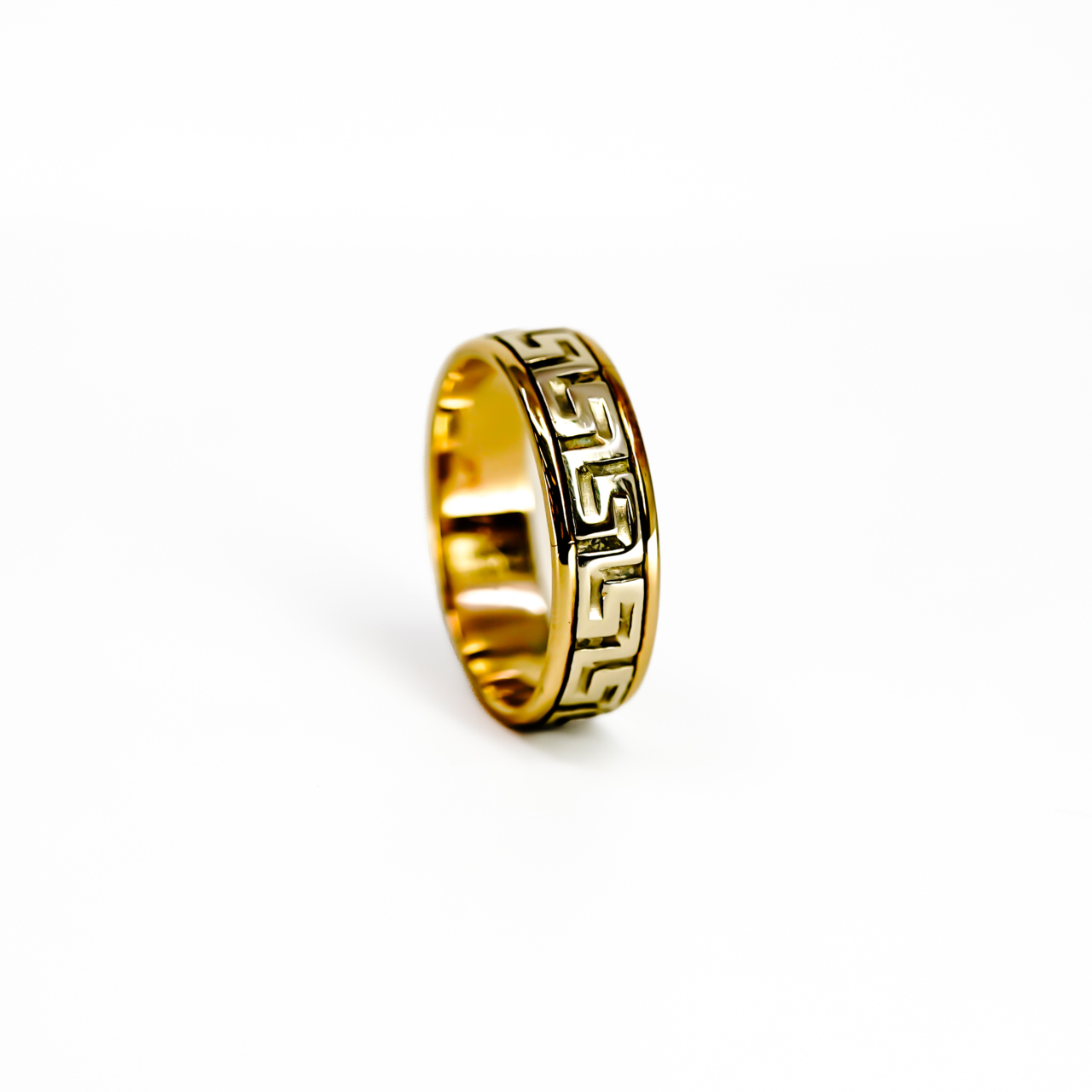 9ct Two-Tone Gold Greek Key / Meander Ring | 7.6g | Size X 1/2 #71253 9ct Two-Tone Gold Greek Key / Meander Ring | 7.6g | Size X 1/2 #71253 - Image 5
