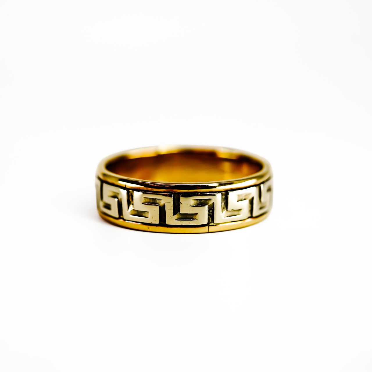 9ct Two-Tone Gold Greek Key / Meander Ring | 7.6g | Size X 1/2 #71253 9ct Two-Tone Gold Greek Key / Meander Ring | 7.6g | Size X 1/2 #71253 - Image 7