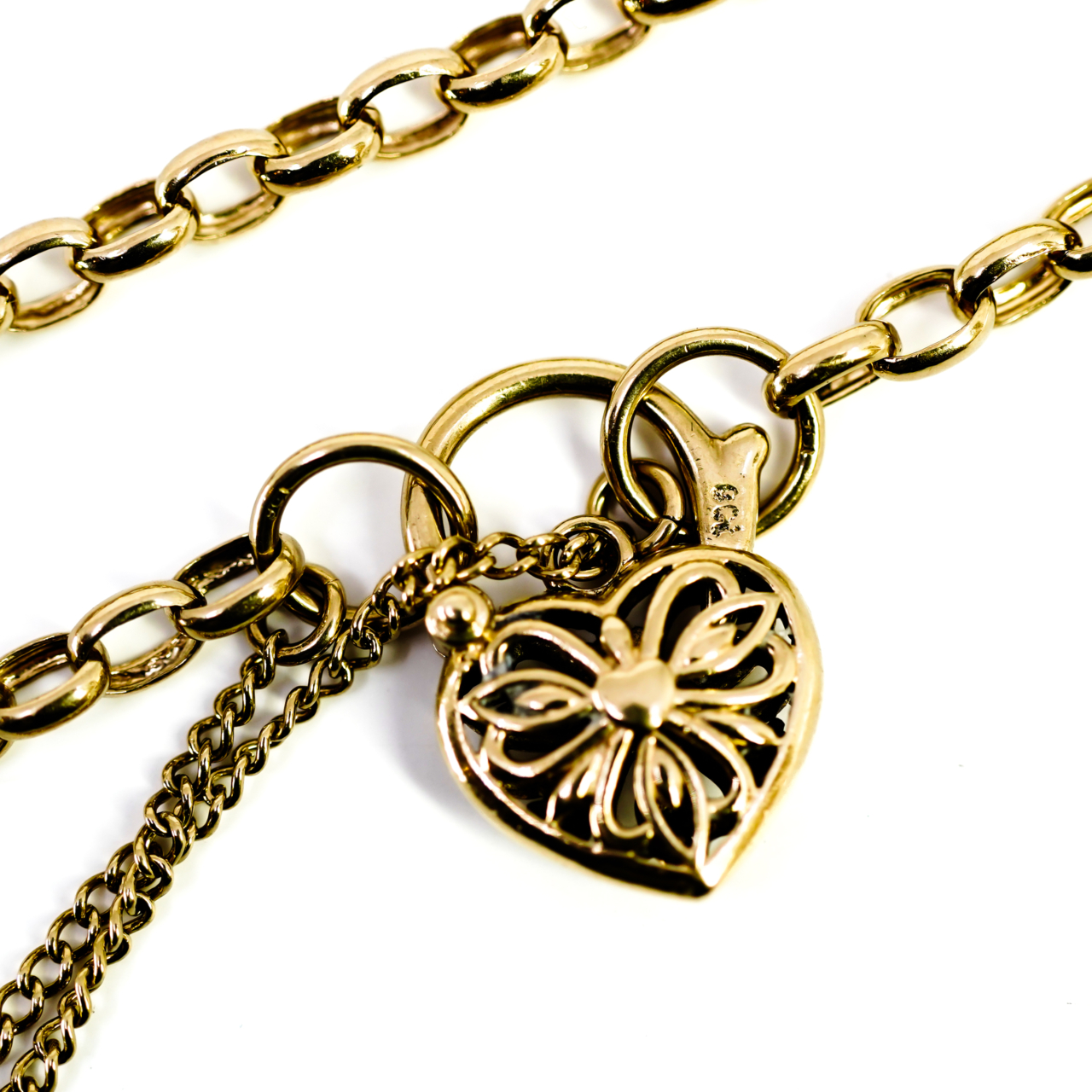 9ct Yellow Gold Diamond Heart Locket Bracelet | 6.7g | 18cm #69431 9ct Yellow Gold Diamond Heart Locket Bracelet | 6.7g | 18cm #69431 - Image 4