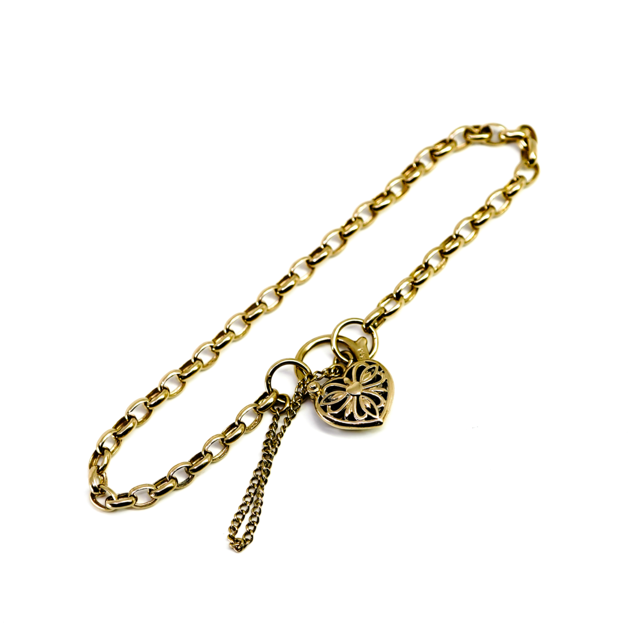 9ct Yellow Gold Diamond Heart Locket Bracelet | 6.7g | 18cm #69431 9ct Yellow Gold Diamond Heart Locket Bracelet | 6.7g | 18cm #69431 - Image 6