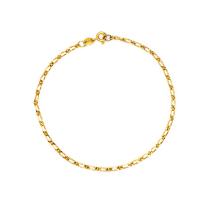 9ct Yellow Gold Figaro Link Chain Necklace 50cm #70957
